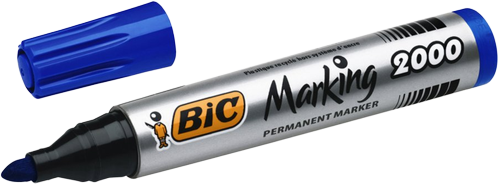 BIC Permanente marker 2000 rond 1.7mm 1 stuk blauw
