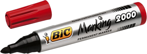 BIC Permanente marker 2000 rond 1.7mm 1 stuk rood