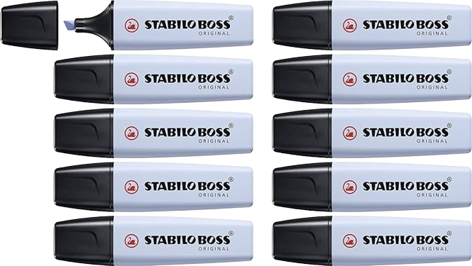 Stabilo Stabilo Markeerstift Boss Pastel Baby Blauw 10-Pack