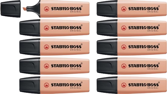 Stabilo Markeerstift Boss Pastel Perzik 10-Pack