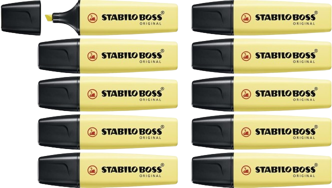 Stabilo Markeerstift Boss Pastel Geel 10-Pack