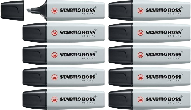 Stabilo Markeerstift Boss Pastel Mistig Grijs 10-Pack