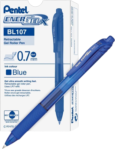 Pentel Gelschrijfpen 0.7mm (12 stuks) blauw