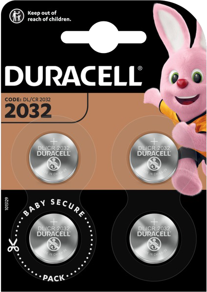Duracell CR2032, 3V (4-Pack)
