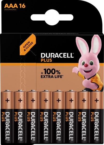 Duracell Alkaline Micro AAA LR03 1.5V Plus (16-Pack)