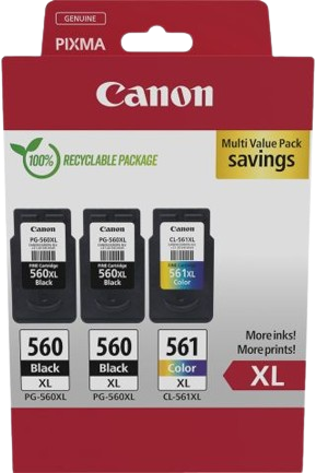 Canon PG-560XLx2/CL-561XL Multipack zwart en kleur