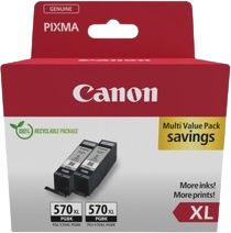 Canon PGI-570XL 2-pack zwart