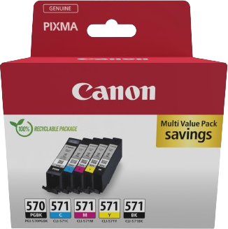 Canon CLI-571 5-pack zwart en kleur