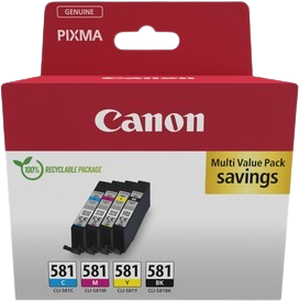 Canon CLI-581 4-pack zwart en kleur