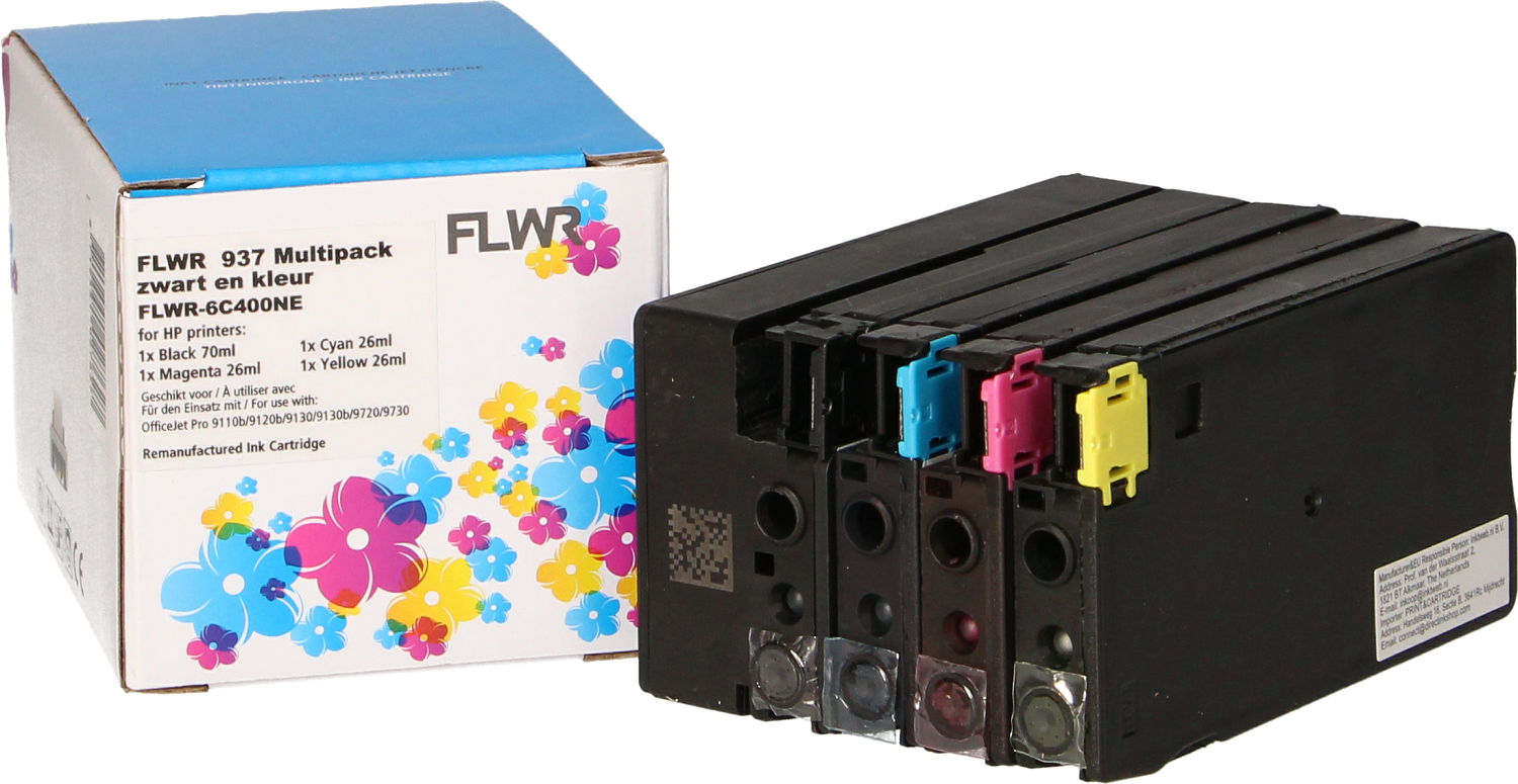 FLWR HP 937e Multipack zwart en kleur