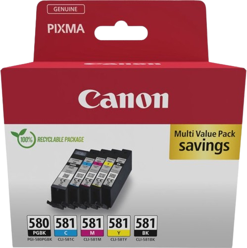 Canon CLI-581 5-Pack zwart en kleur