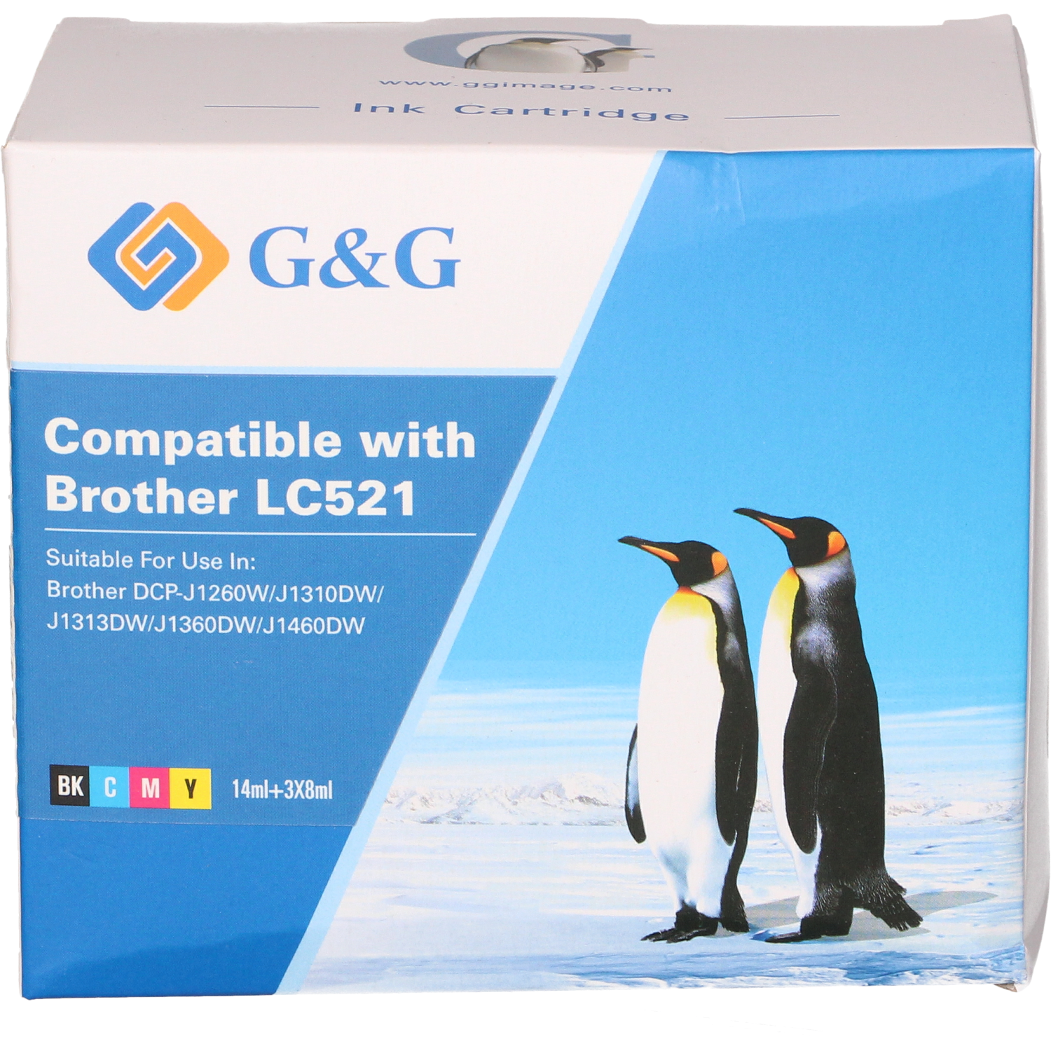 FLWR Brother LC-521 Multipack zwart en kleur