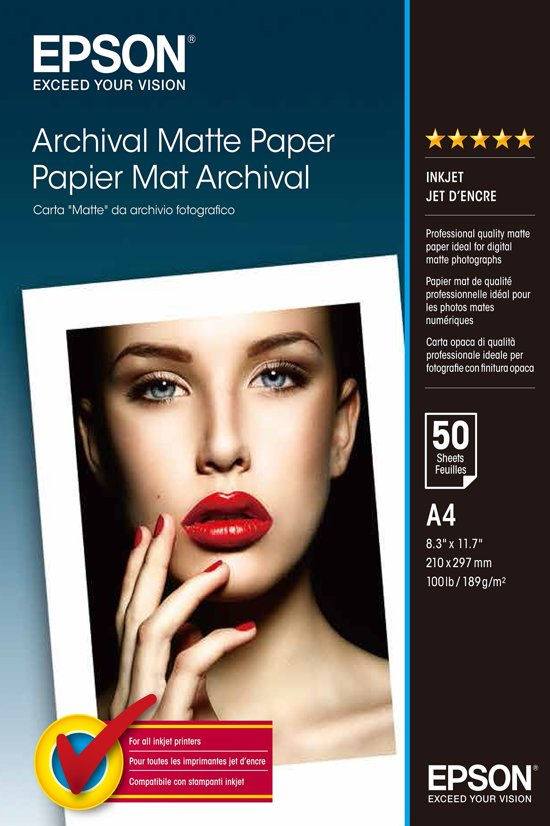 Epson  S041342 archiefpapier Mat | A4 | 192 gr/m² 1 stuks