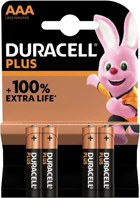 Duracell AAA Plus Power 100% 4-pack