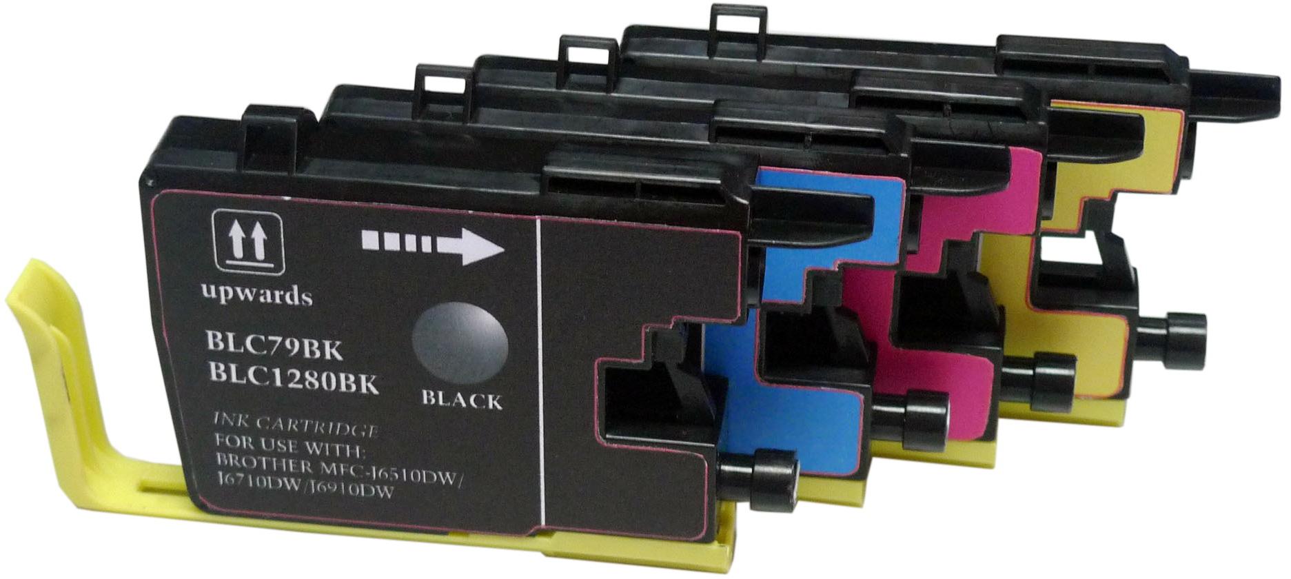 FLWR Brother LC-1280XL Multipack zwart en kleur