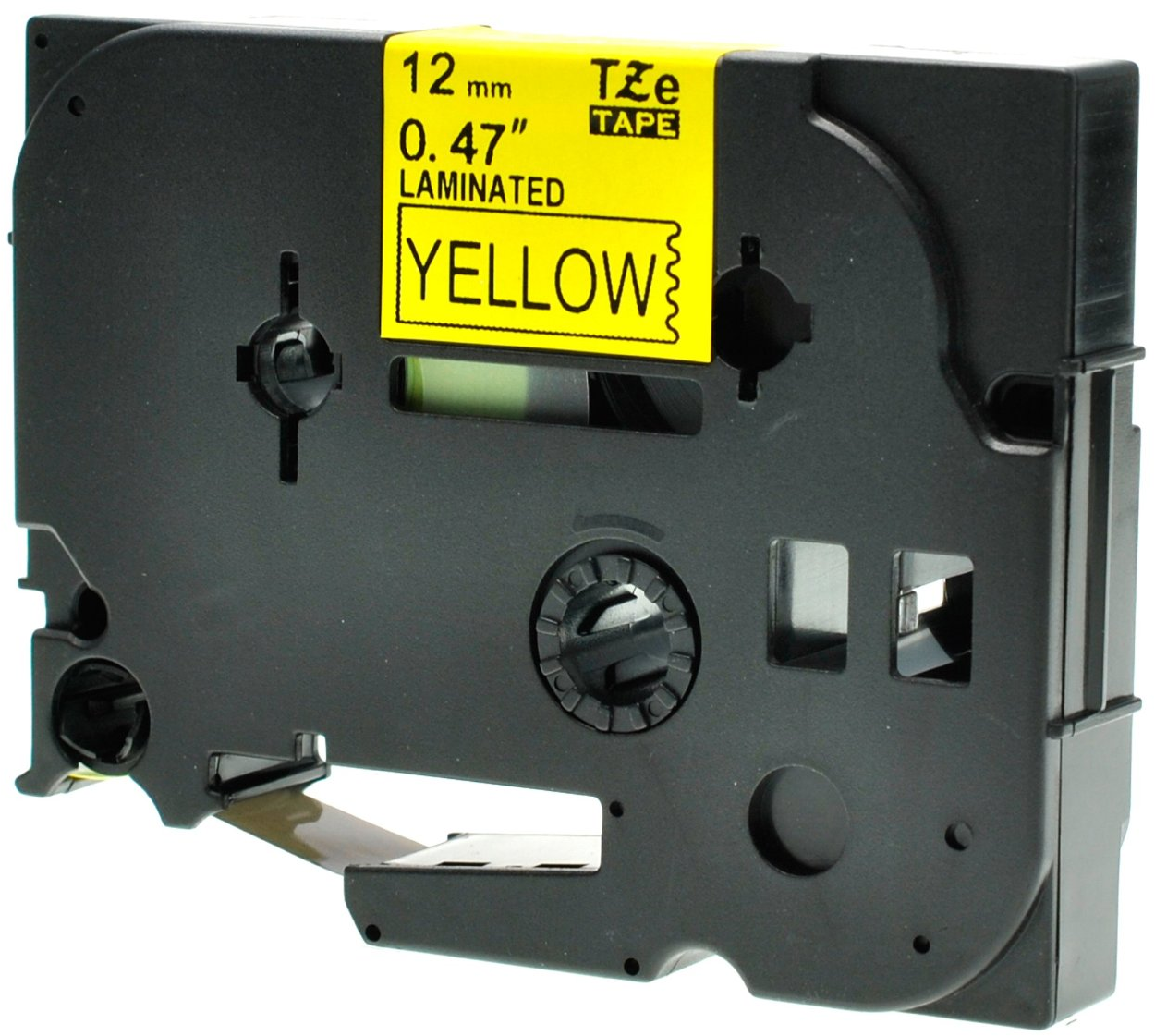 FLWR Brother  TZE-631 zwart op geel breedte 12 mm