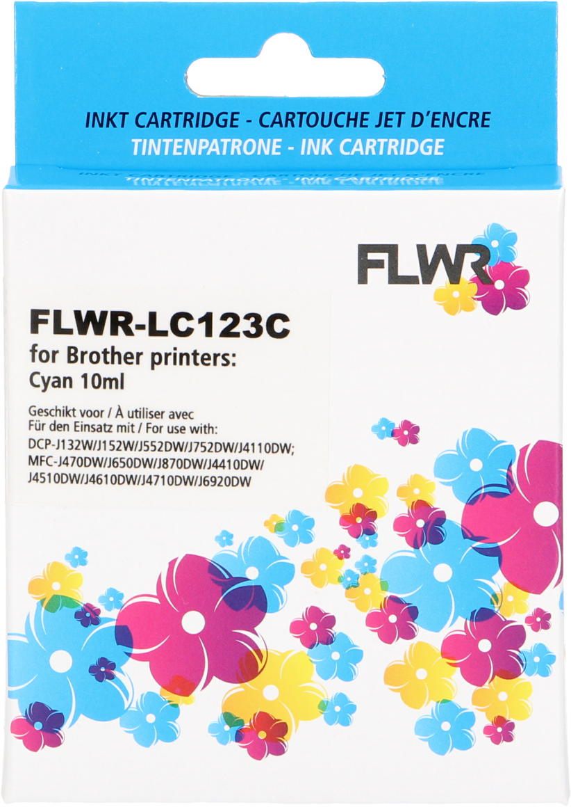 FLWR Brother LC-123 cyaan